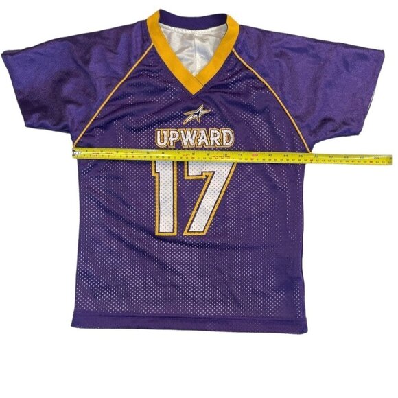 UPWARD Reversible Football Jersey Youth Small Purple White Short Sleeves V-Neck - Picture 8 of 9